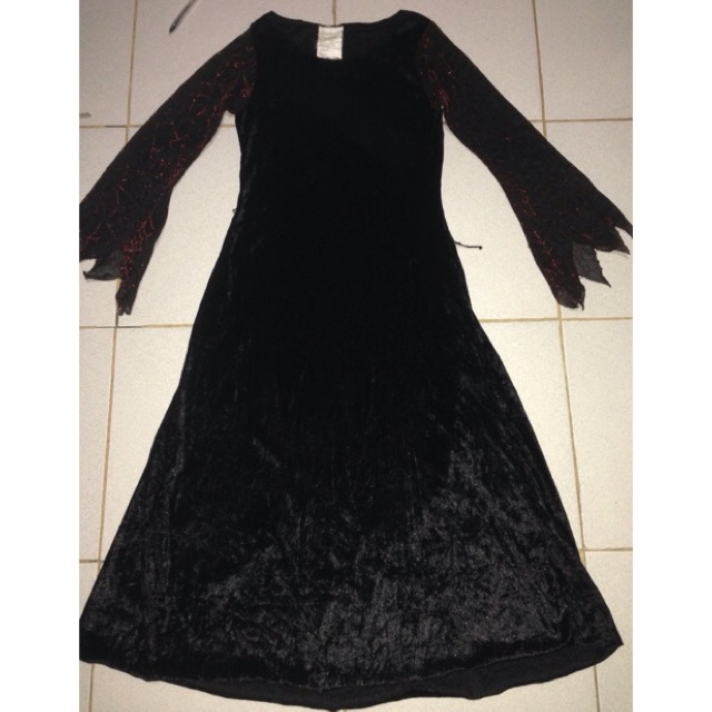 Gothic Vampire Black Dress Costume for Kids Shopee Philippines