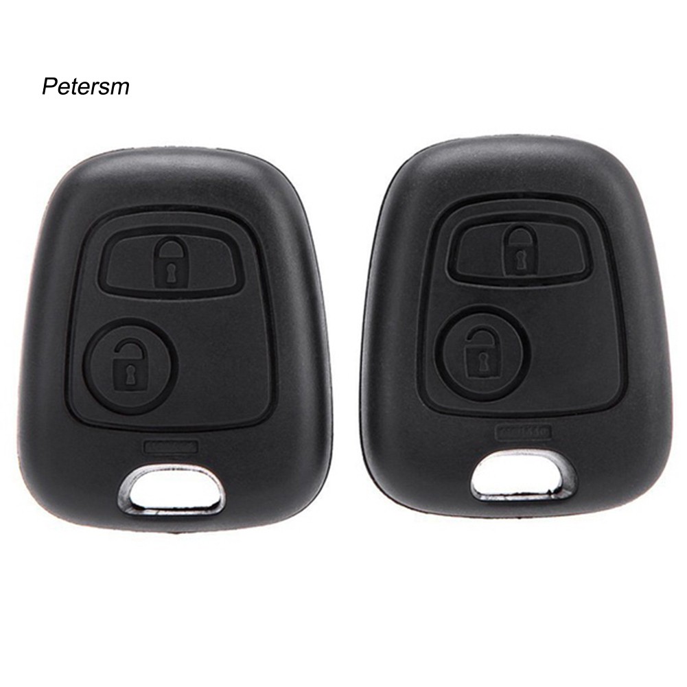 Pst 2pcs 2 Button Car Key Cover Case Remote Protector Holder For