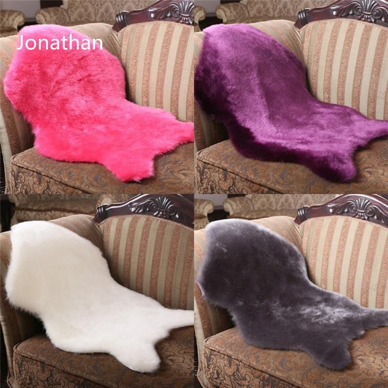 Cod Bathroom Bedroom Chair Cover Soft Non Slip Artificial Wool Mat Rug Carpet