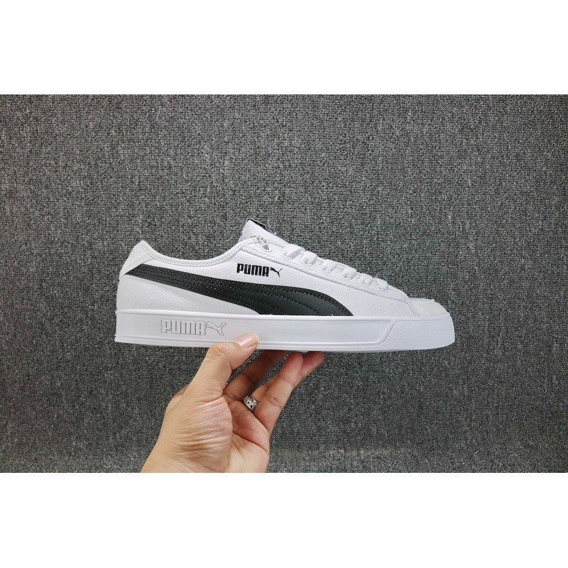 puma canvas shoes white