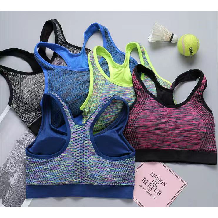 Padded Sports Bra With South Korean Flag