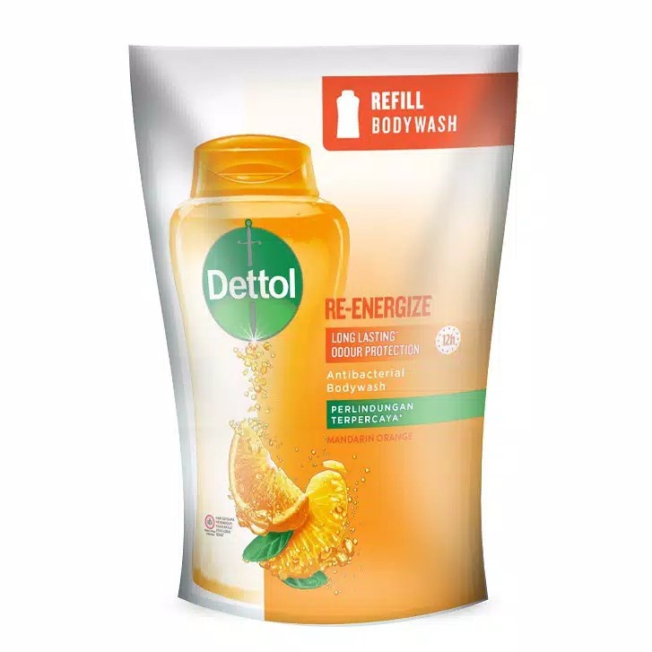 Dettol Body Wash Re Energize Mandarin Orange Liquid Bath Soap 410 gr ...
