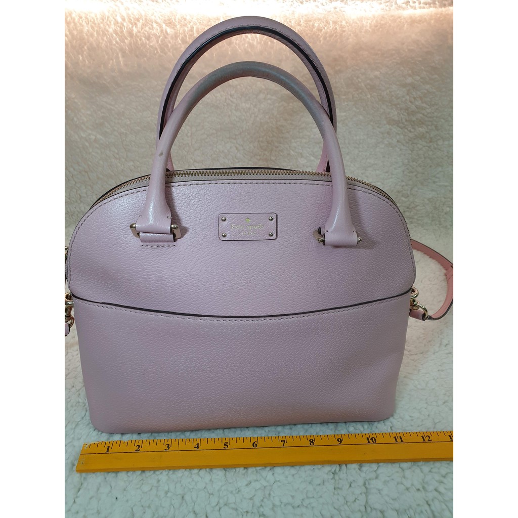 Preloved Light Pink Medium Alma type Kate Spade Sling bag with free twilly  | Shopee Philippines