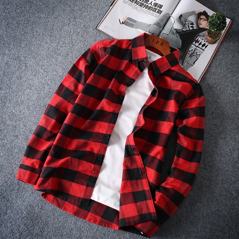 red checkered shirt outfit men