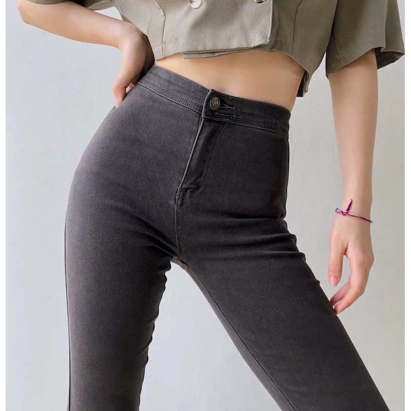 Lansite High waist Pants Skinny Jeans 7Color（ElaineJeans） | Shopee ...