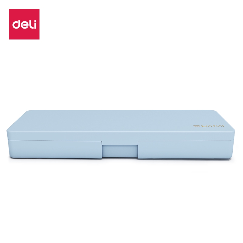 Deli Pencil Case 1Pcs Simple Style Large Capacity PenBox Random Color