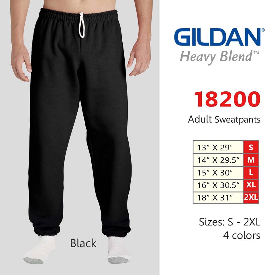 black sweatpants gildan