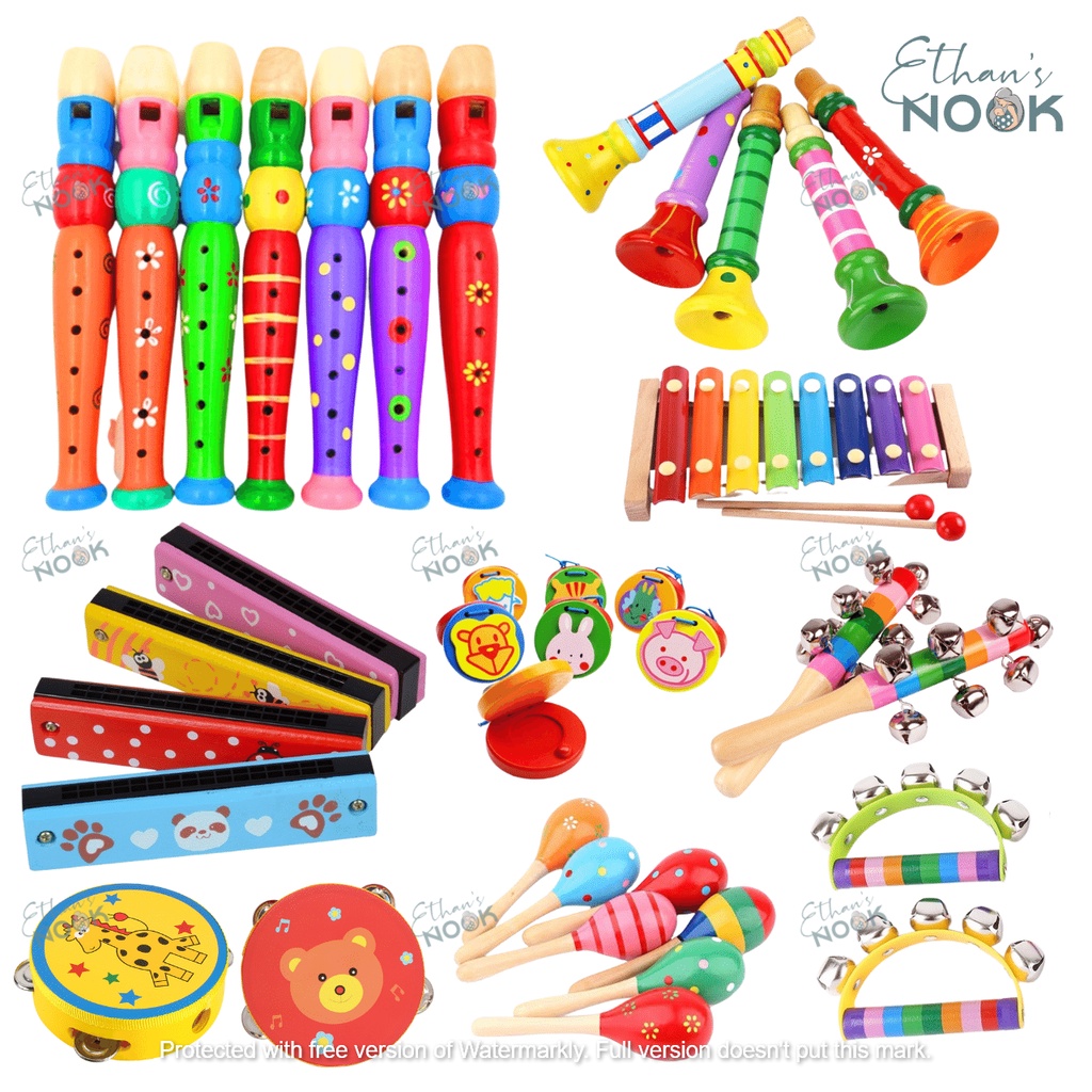 Wooden Musical Toy Instruments for Babies and Toddlers Shopee Philippines