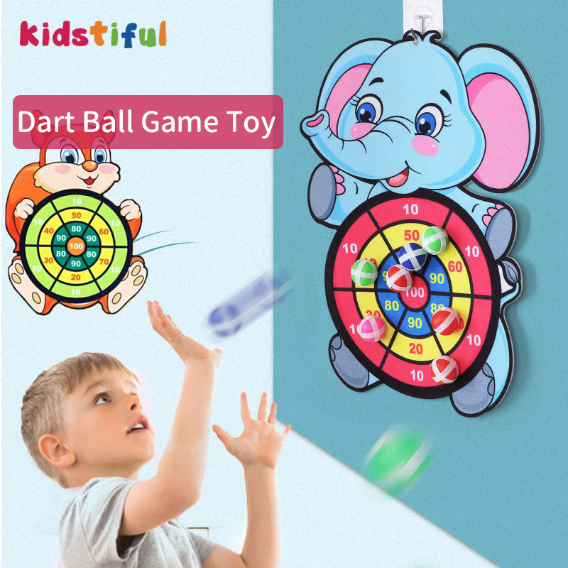 Children Elephant Sports Accessories Target Dart Toy Animal Dart Board Cartoon 