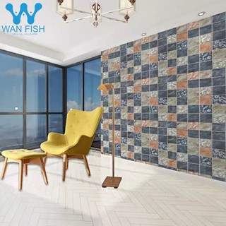WANFISH Tiles Design for Bathroom Kitchen Waterproof Wallpaper Self-Adhesive Wall Sticker 10Mx45CM #7
