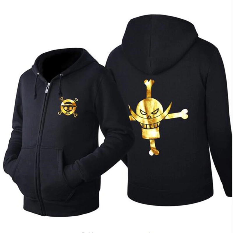 One Piece Hoodies 19 Anime Sweatshirt One Piece Jacket Winter Men New Zipper Hoodie Sweatshirts Shopee Philippines