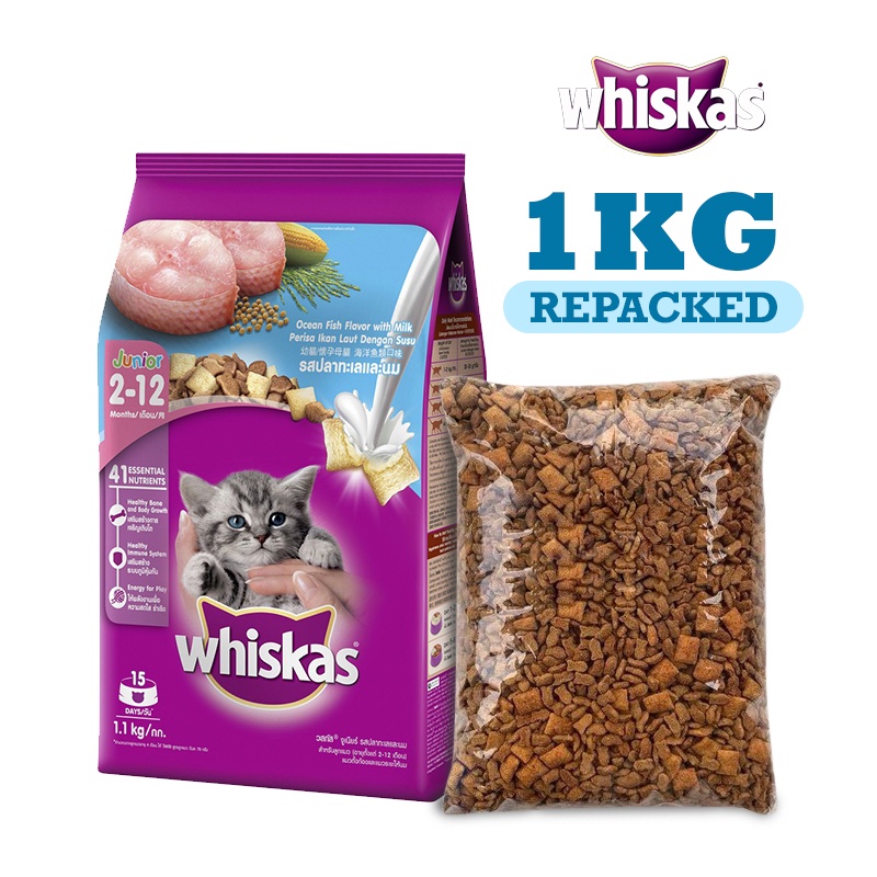 WHISKAS JR. OCEAN FISH FLAVOR (1KG) REPACKED JUNIOR Dry Cat Food Mother