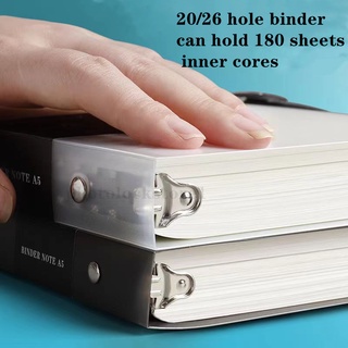 20/26 hole Loose-leaf  Removable transparent binder grid blank writting notebook College notepad