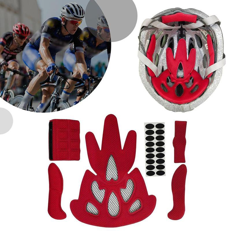 [RolySport] 27pcs Bike Helmet Padding Kits Universal Bicycle Motorcycle Helmet Replacement Foam