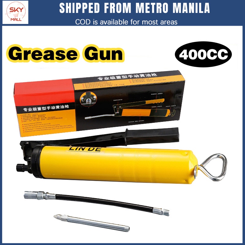 400cc Grease gun Zinc Alloy Lever Type Manual Grease gun | Shopee ...