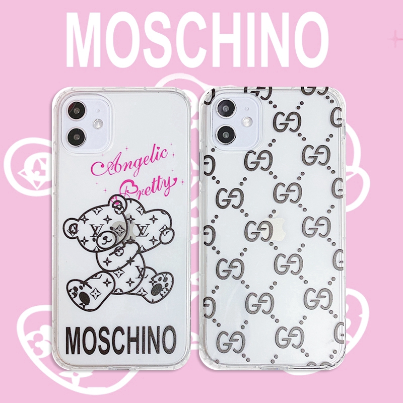 Tide Brand Air Moschino Phone Casing For Iphone 11 Pro Max Case X Xs Max Iphone 6 6s 7 8 Plus Fashion Bear Soft Cover Shopee Philippines