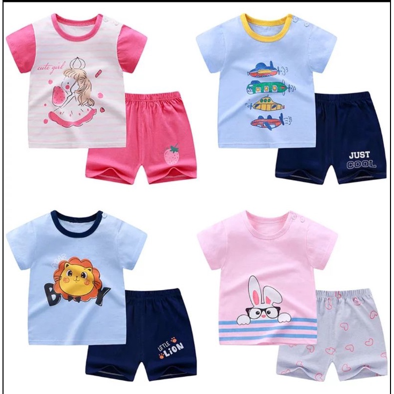 Short Sleeves Terno Short and Shirt for Kids | Shopee Philippines