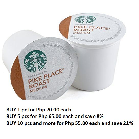 Starbucks Keurig K Cup Coffee Pods Pike Place Veranda Blend Decaf House Blend Verona Roast Shopee Philippines