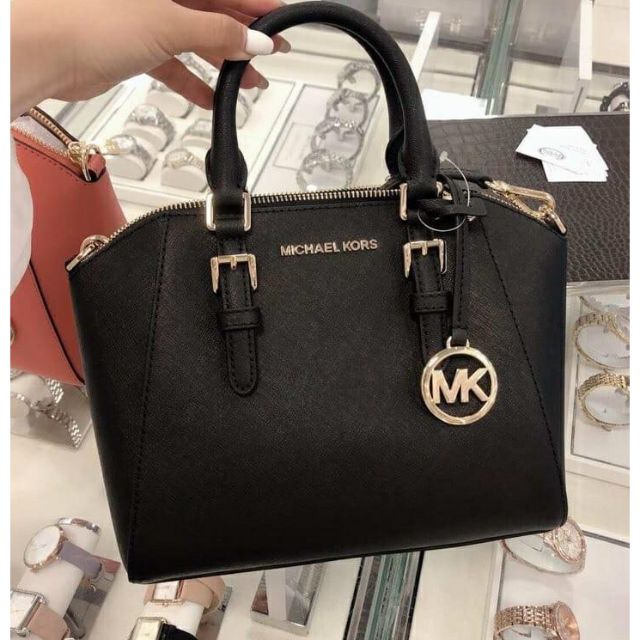 Michael Kors - Medium Ciara Leather Bag Black | Shopee Philippines