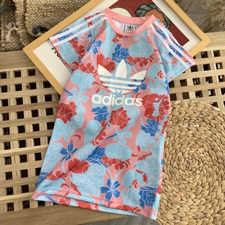 adidas floral shorts set