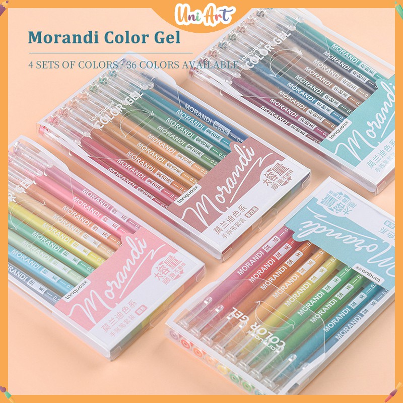 9Colors Morandi Gel Pens Set Multi Color Gel Ink Pens Vintage Marker ...