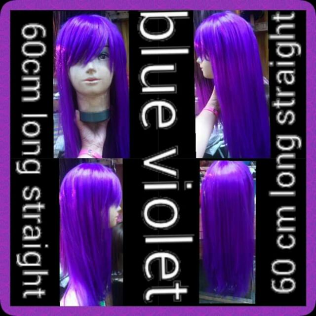 Straight purple wig long | Shopee 