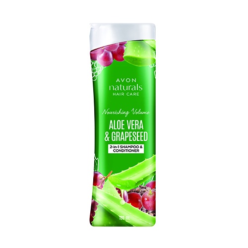 Avon NATURALS ALOE VERA AND GRAPESEED OIL 2 IN 1 SHAMPOO 180ML Shopee
