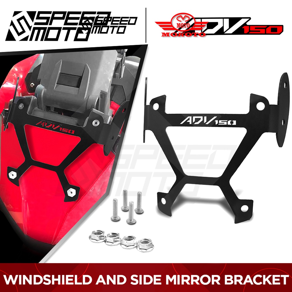 HONDA ADV 150 WINDSHIELD BRACKET / R25 SIDE MIRROR BRACKET FULL ALLOY