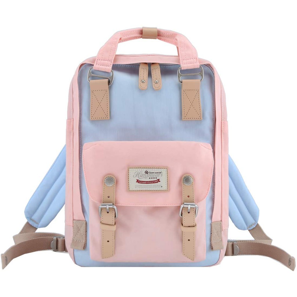 baby blue pink backpack