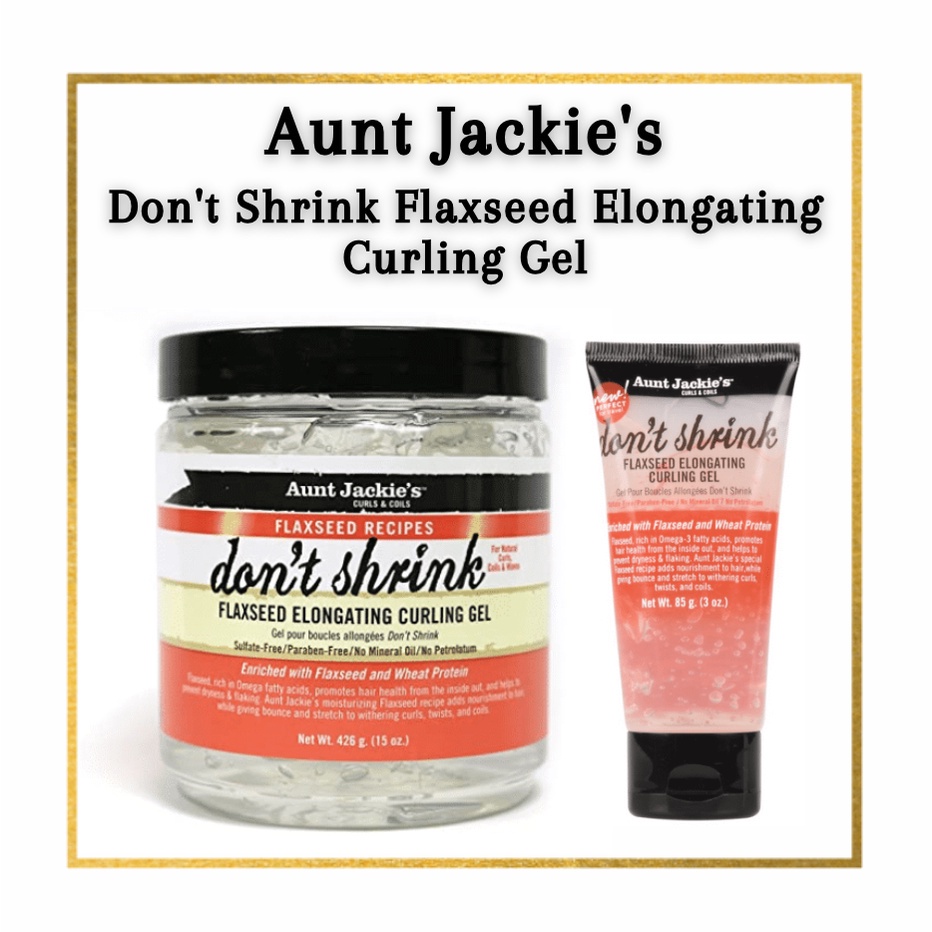 Aunt Jackie's Don't Shrink Flaxseed Elongating Curling Gel ( CGM / Curly Girl Method ) Shopee