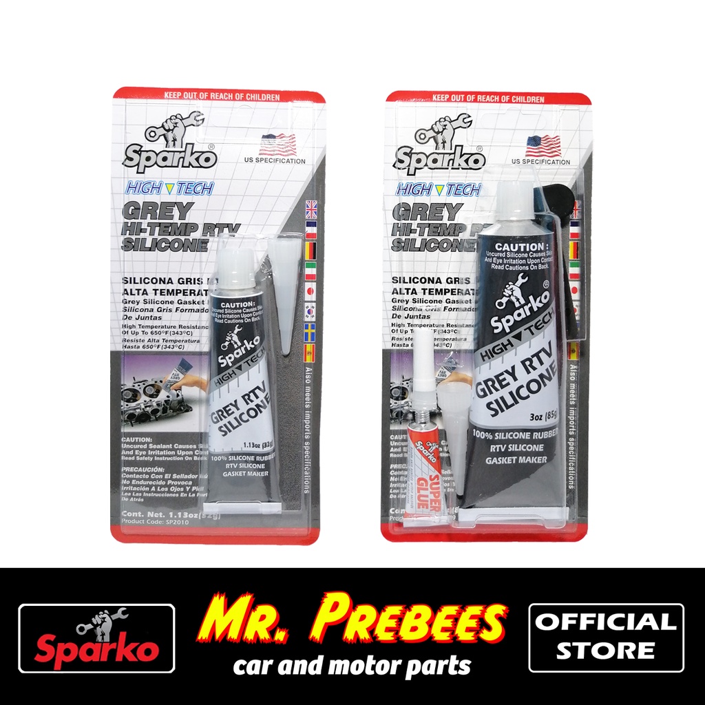 SPARKO HiTemp Grey RTV Gasket Maker 32g85g Shopee Philippines