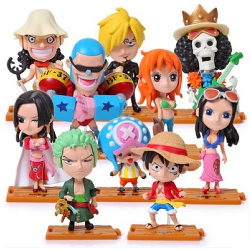 One Piece Set of 10 Pieces Chibi Action Figure New World Shopee