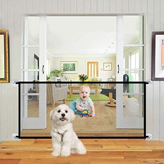 Portable Dog Gate Pets Barrier Fences Breathable Mesh Dog Safety Door Pet Guard Baby Safety Fence #1