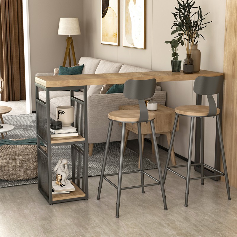 Hallway Solid Wood Integrated Bar Counter Home Nordic Simple Small