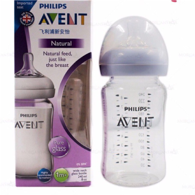 avent glass bottles 240ml