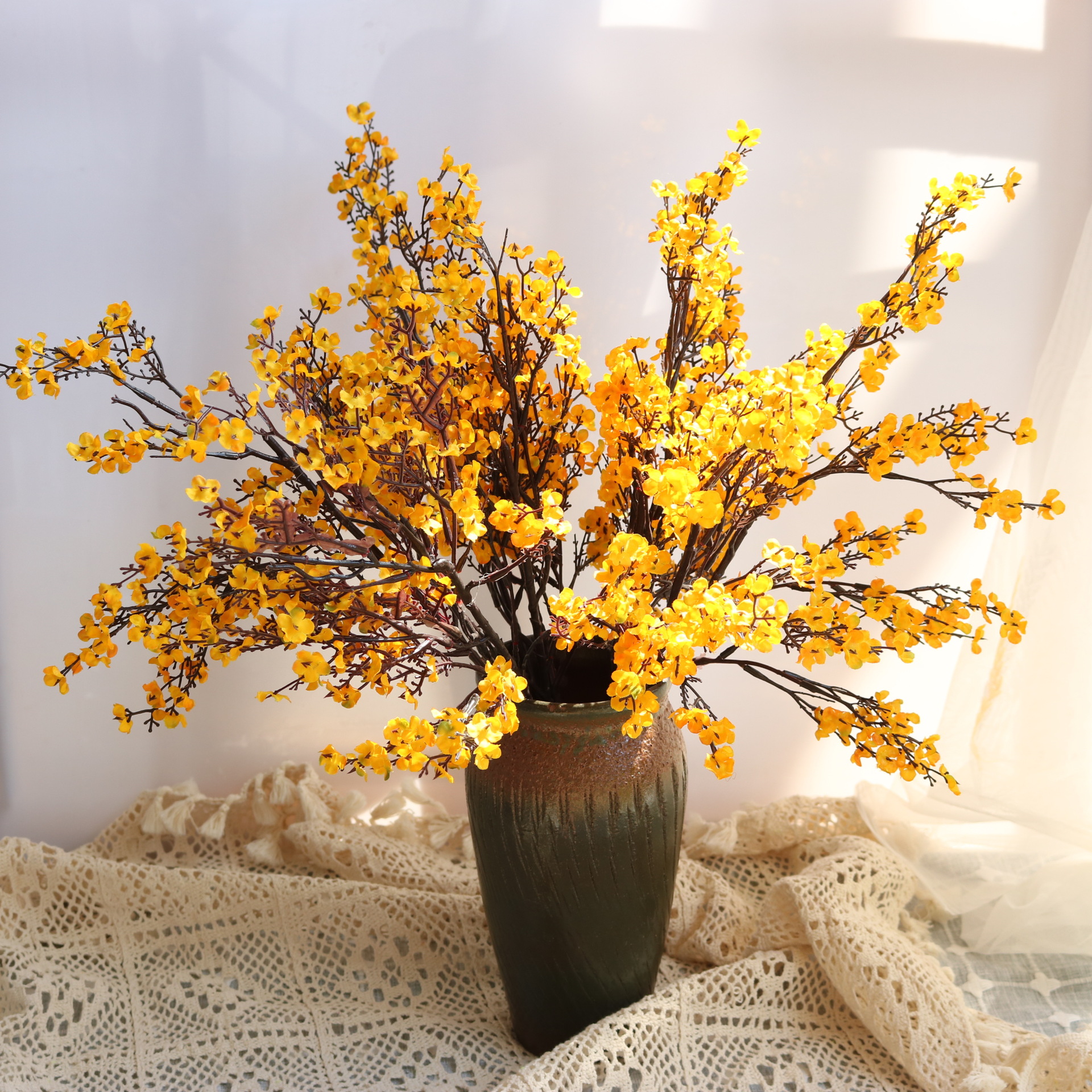 1 Bunch of gypsophila Artificial Flowers / High Quality Plants Bouquet/Real Touch Decorative Fake Flower Holding Bouquet / For Office, Hotel, Home Wedding Christmas Festival Party DIY Indoor Home Decoration