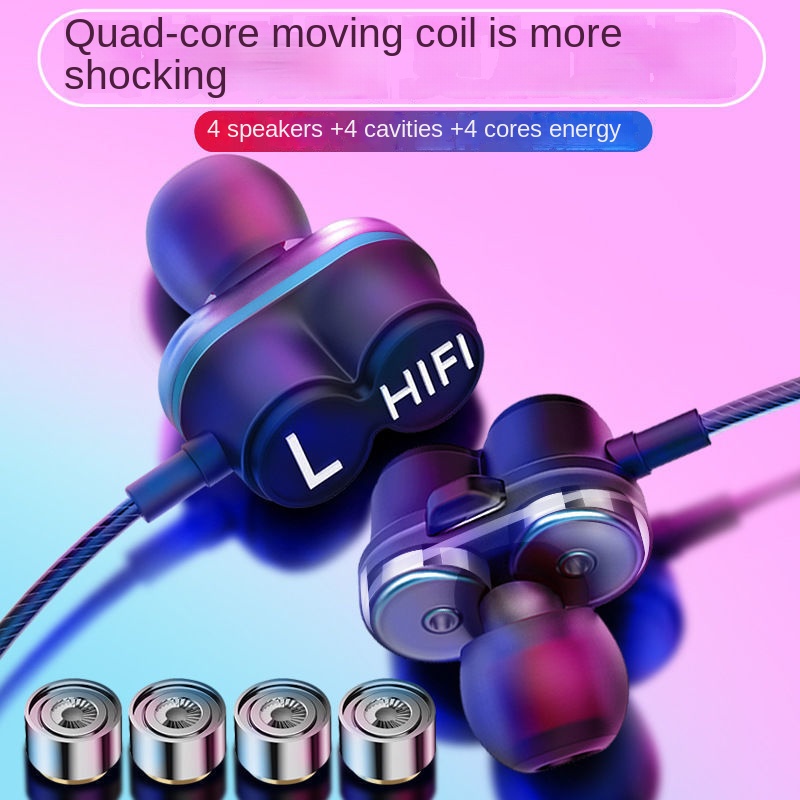 Bodian D8 double moving coil inear wired headphones high and low