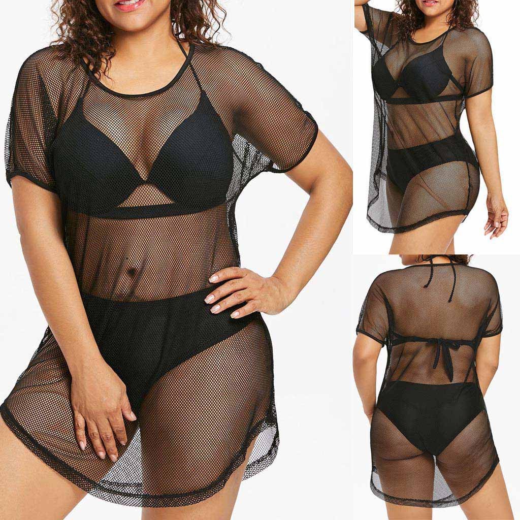 mesh cover up plus size