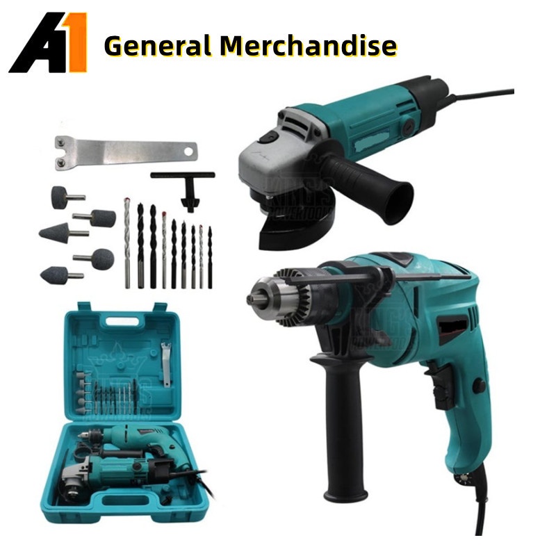 2in1 Angle Grinder & Drill Combo Set Professional Power Tools Cutting