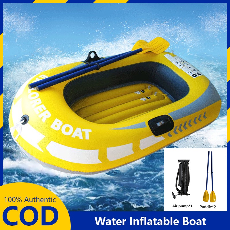 2 Person Inflatable Boat for Swimming Pool Durable PVC Rubber Fishing