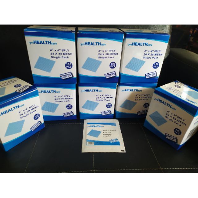 FIRST AID STERILE GAUZE PAD 4" x 4" x 8 PLY Shopee Philippines