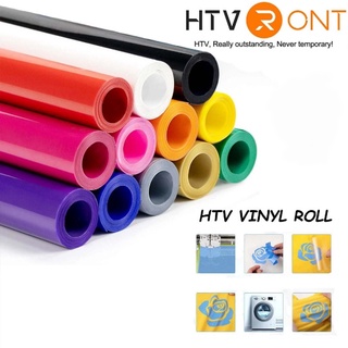 HTVRONT HTV Heat Transfer Vinyl 12in*5FT DIY Roll for T-Shirts Iron on Vinyl for Cricut Cameo Heat Press Machine- Easy to Cut Weede Heatpress Film for T-Shirts Sports