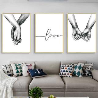 Nordic Poster Holding Hands Canvas Prints Lover Quote Wall Pictures Living Room Decor