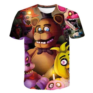 Fi-ve Ni-g-hts at Fr-ed-dy Horror Bear 3D Print Graphic Womens T-Shirts,Pullover Tees 