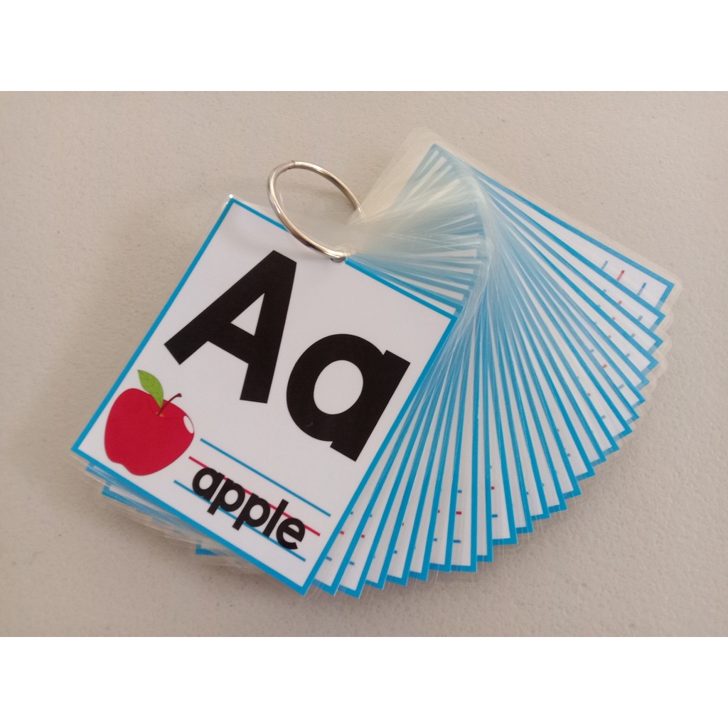 Flashcards of Alphabet Letters (Laminated with ring binder) Shopee
