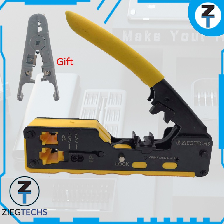 Passthrough All in one EZ RJ45 Crimping Tool RJ45 Crimper tool for RJ45