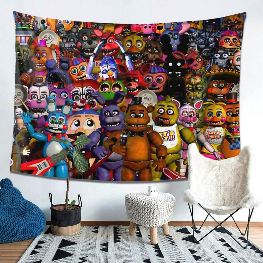 Five Nights At Freddys Tapestry Blanket Table Cloth Fnaf Game Tapestries Polyester Home