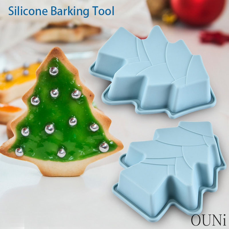 Ouni 3pcs Christmas Tree Silicone Cake Mold Non Stick Sugar Turning Mold Biscuit Mold Dessert Baking Tool Shopee Philippines