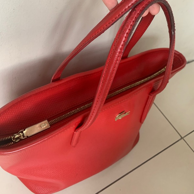 lacoste red bag