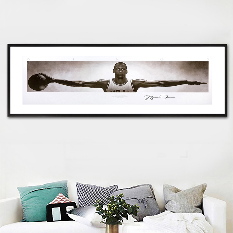 Modern Wall Art Canvas Pictures For Living Room Home Decor Michael Jordan Wings Autographed Poster Ee Philippines - Michael Jordan Home Decor